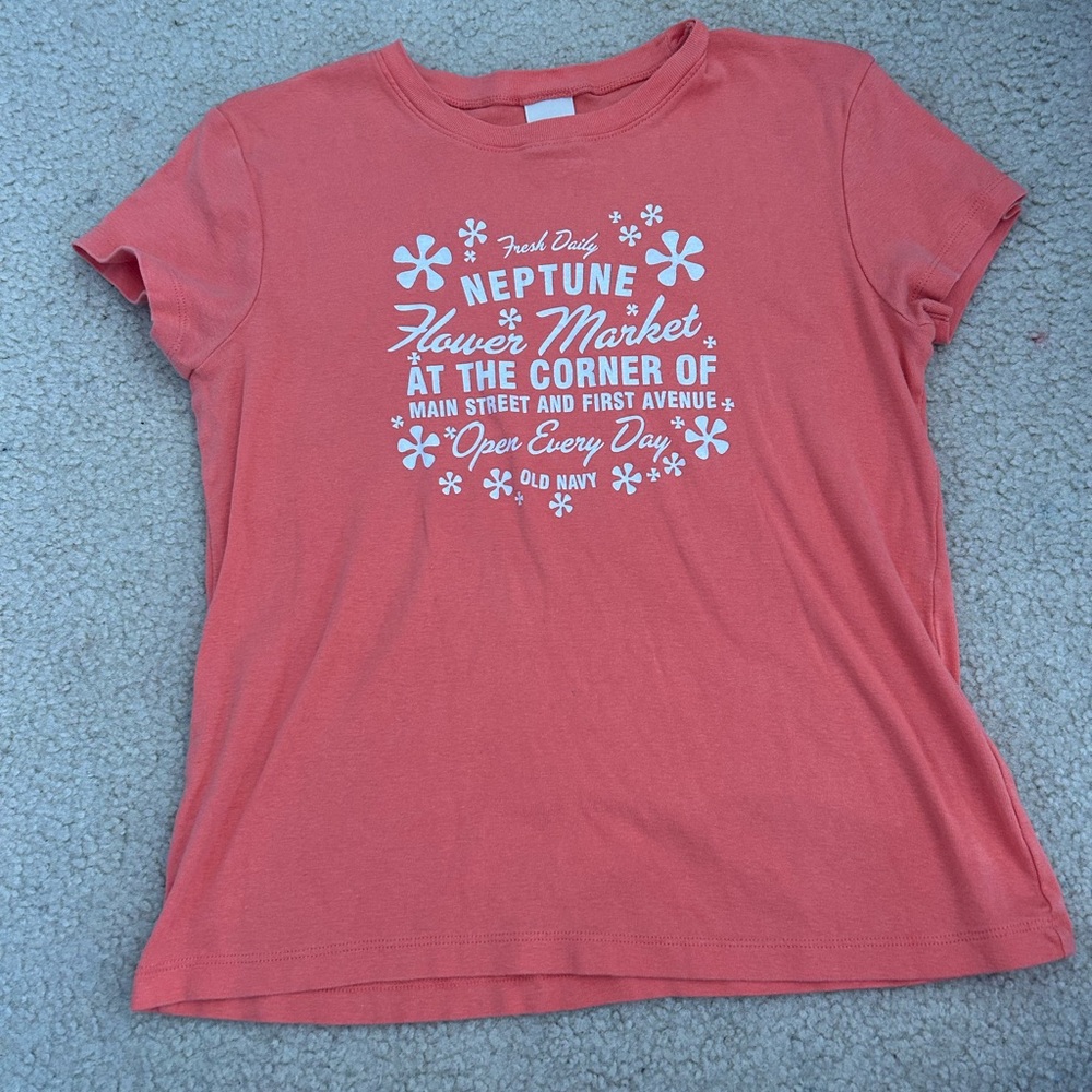 old navy coral tshirt